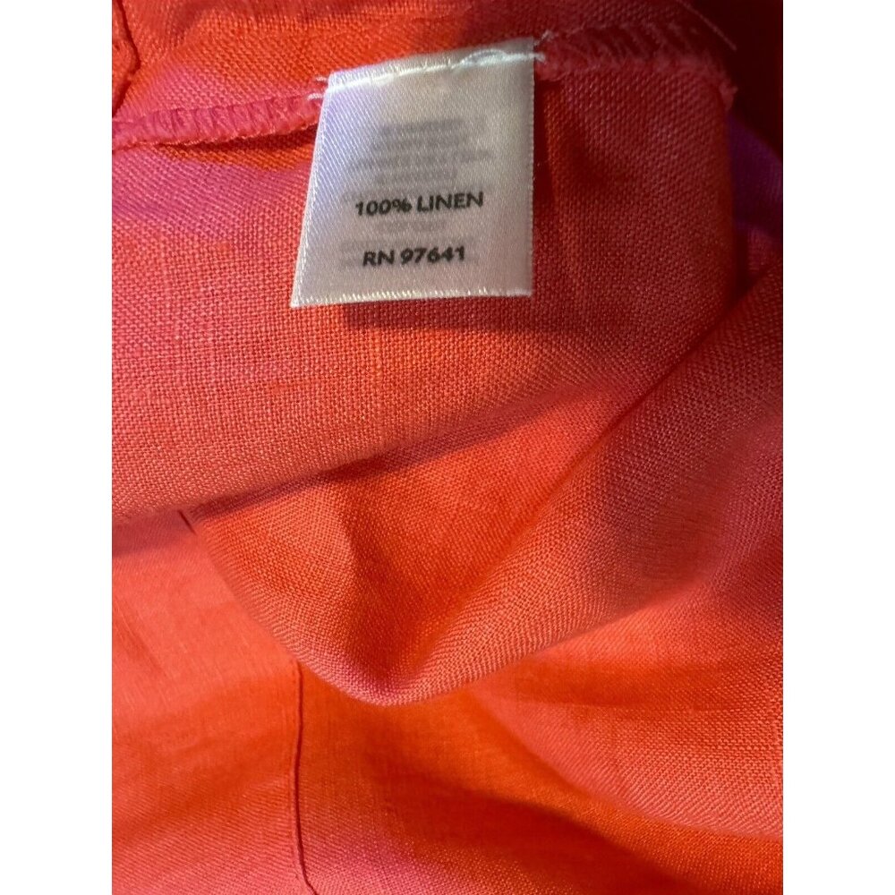 J Jill Linen A Line Shift Dress XL Extra Large Watermelon Pockets Washable NWT - Picture 8 of 12